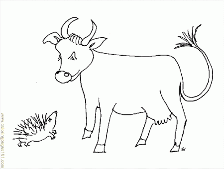 Coloring Pages Good Morning Mrs Cow (Mammals > Cow) - free 