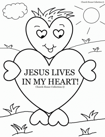 Valentine 27s Day Heart Jesus 270462 Heart Color Page