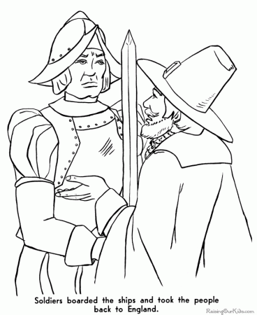 Pilgrim Colouring Pages (page 3)