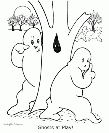 scary ghosts Colouring Pages