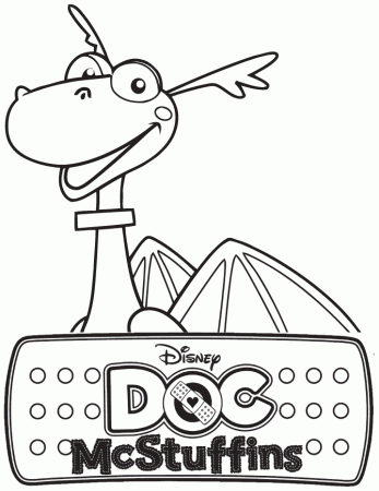 Doc McStuffins Stuffy The Dragon Coloring Page | Free Printable 