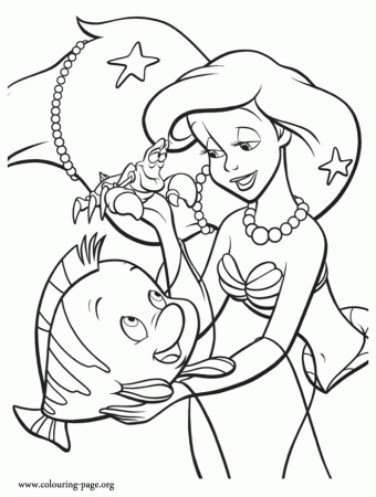 The Little Mermaid - Sebastian and Flounder giving treasures to ...