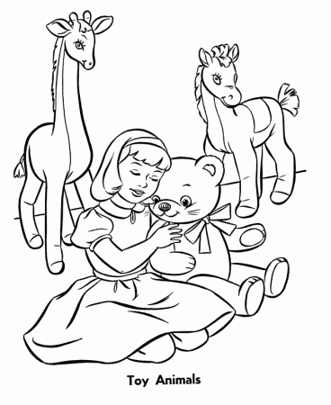 Toy Animal Coloring Pages | Giant stuffed animal dolls Coloring ...
