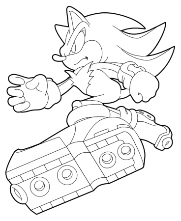 shadow the hedgehog coloring pages - Clip Art Library