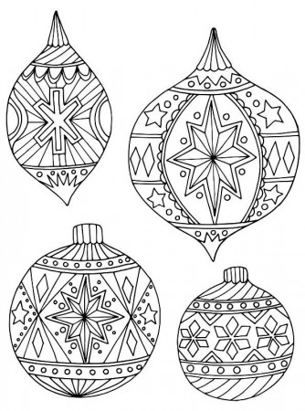 Kids-n-fun.com | Coloring page Christmas balls difficult baubles