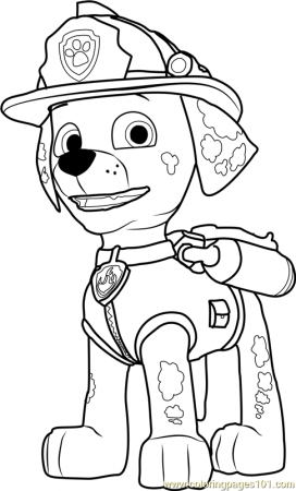 Marshall Coloring Page for Kids - Free PAW Patrol Printable Coloring Pages  Online for Kids - ColoringPages101.com | Coloring Pages for Kids