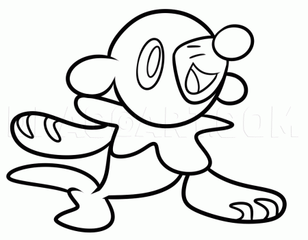 How to Draw Popplio, Coloring Page, Trace Drawing