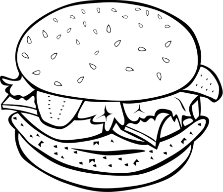 Hamburger Coloring Pages - Best Coloring Pages For Kids | Food coloring  pages, Coloring pages to print, Coloring pages