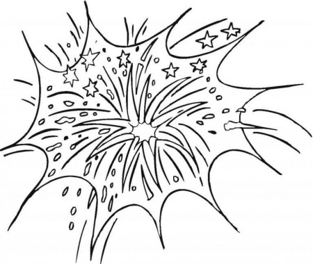 Fireworks 4 Coloring Page - Free Printable Coloring Pages for Kids