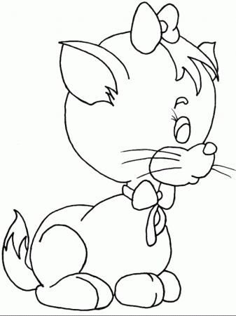 Cute Anime Kitten Coloring Pages | Coloring Online