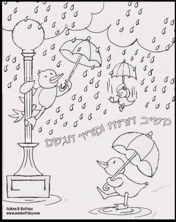 Rain, rain, rain coloring page