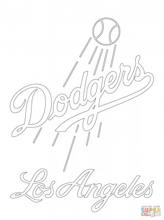 10 Pics of Los Angeles Coloring Pages - Dodgers Logo Coloring ...