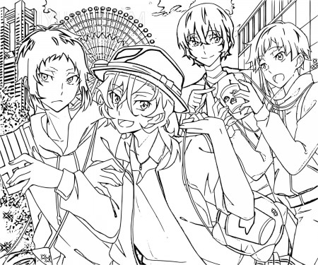 Bungou Stray Dogs Coloring Pages - AniYuki.com
