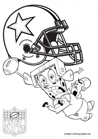 Dallas Cowboys - Patrick and Spongebob - Coloring Pages