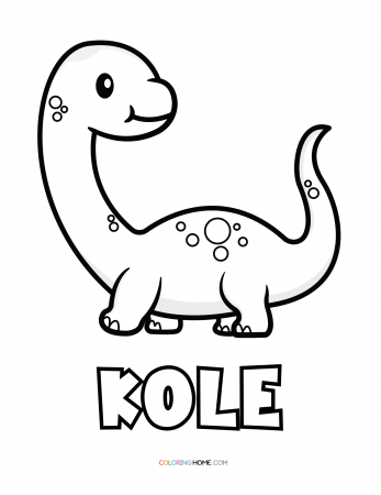 Kole dinosaur coloring page