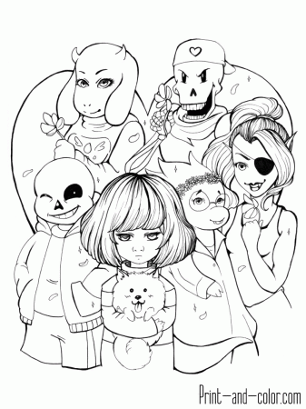 Undertale coloring pages | Print and Color.com