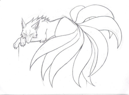 Nine Tail Fox Drawing posted by Michelle Mercado