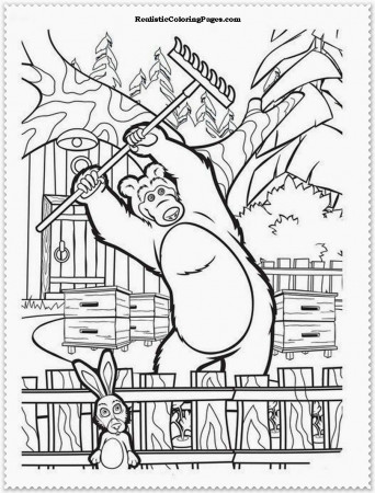 Masha And The Bear Coloring Pages | Realistic Coloring Pages