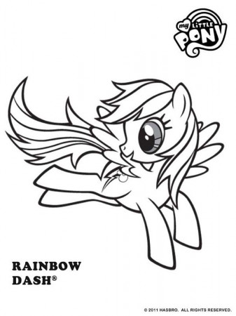 Rainbow Dash Online - Coloring Pages for Kids and for Adults
