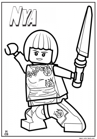 Ninjago Lego Coloring Pages nya