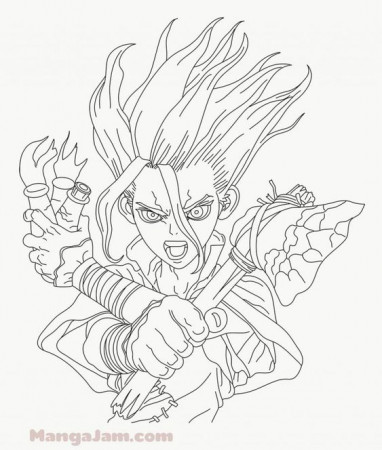 How to Draw Senku from Dr. Stone - MANGAJAM.com | Drawings, Stone tattoo,  Anime character drawing