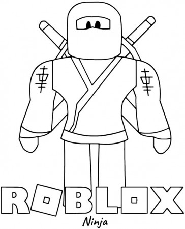 Roblox ninja coloring page sheet ...