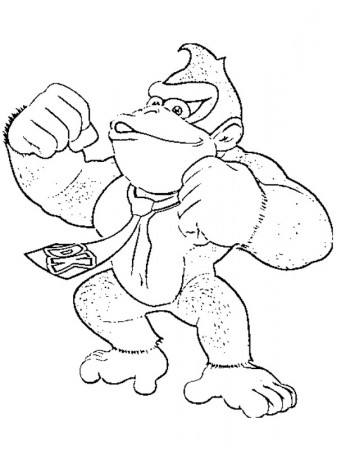 Donkey Kong Coloring Page - Funny Coloring Pages