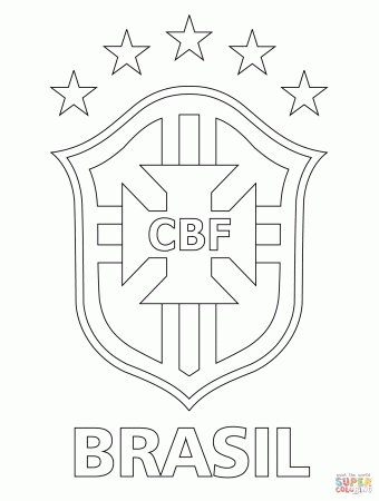 Logo of Brazilian Football Confederation coloring page | Free Printable Coloring  Pages