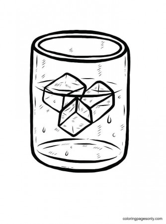 Melted Ice Cube Coloring Pages - Ice Cube Coloring Pages - Coloring Pages  For Kids And Adults