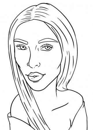 Meme Kim Kardashian para colorear, imprimir e dibujar –ColoringOnly.Com