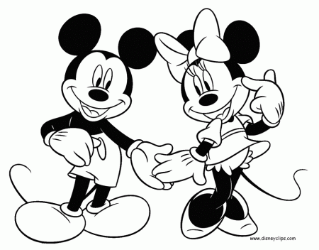 Mickey and Minnie Mouse Coloring Pages (4) | Disneyclips.com