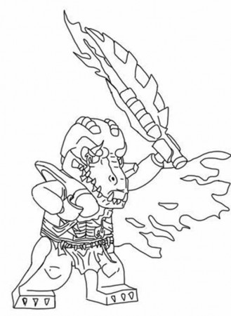 Cragger Drew His Sword in Lego Chima Coloring Pages: Cragger Drew ...