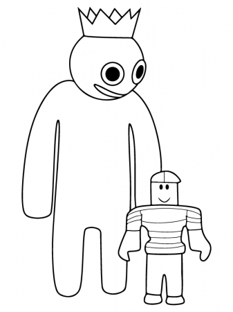 Rainbow Friends Roblox and Robot Coloring Page - Free Printable Coloring  Pages for Kids