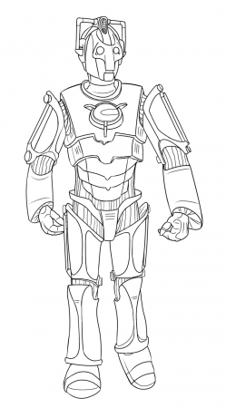 Dr Who Coloring Page | Cyberman, Doctor who, Coloring pages