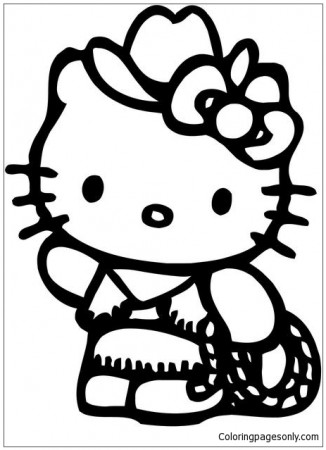 Hello Kitty Cowgirl Coloring Pages - Cartoons Coloring Pages - Coloring  Pages For Kids And Adults