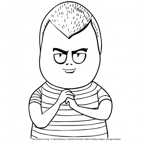 Pugsley Addams from The Addams Family coloring page