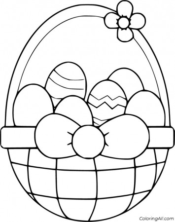 51 free printable Easter Basket coloring pages in vector format, easy to  print from any device … | Easter coloring book, Bunny coloring pages, Easter  coloring pages