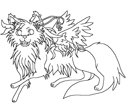 Winged Wolves Coloring Pages - Get Coloring Pages