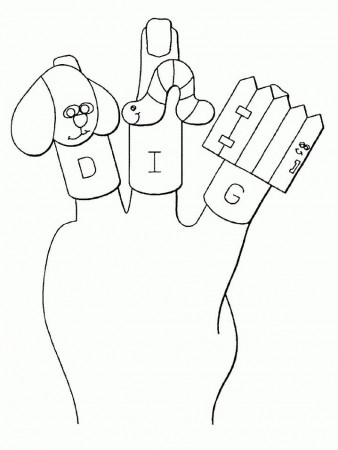 Free Finger Puppets Coloring Page - Free Printable Coloring Pages for Kids
