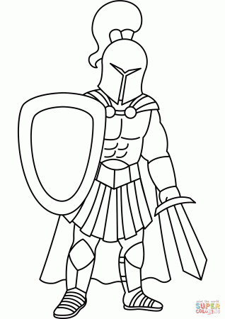 Gladiator coloring page | Free Printable Coloring Pages