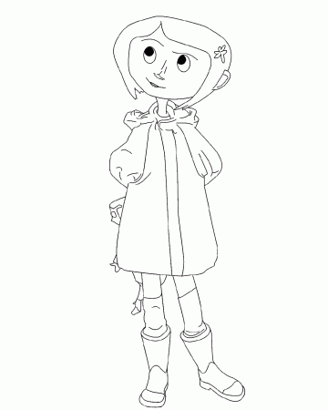 Cute Coraline Coloring Page - Free Printable Coloring Pages for Kids