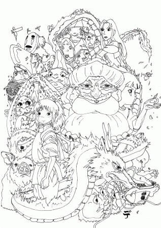 Spirited Away Coloring Pages - Coloring Pages For Kids And Adults