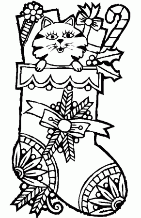 Coloring Page Christmas Coloring Page Christmas Socks | PicGifs.com