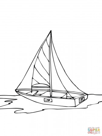 Dinghy Boat coloring page | Free Printable Coloring Pages