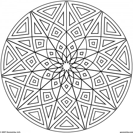 Geometrip.com - Free Geometric Coloring Designs - Circles | Geometric coloring  pages, Geometric patterns coloring, Pattern coloring pages