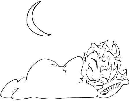 Free Sleeping Coloring Pages, Download Free Clip Art, Free Clip Art on  Clipart Library