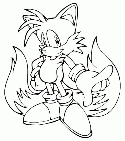 Sonic's friend Knuckles - Sonic Kids Coloring Pages