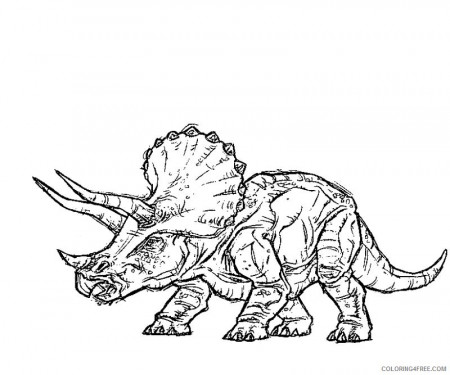 jurassic park triceratops coloring pages Coloring4free ...