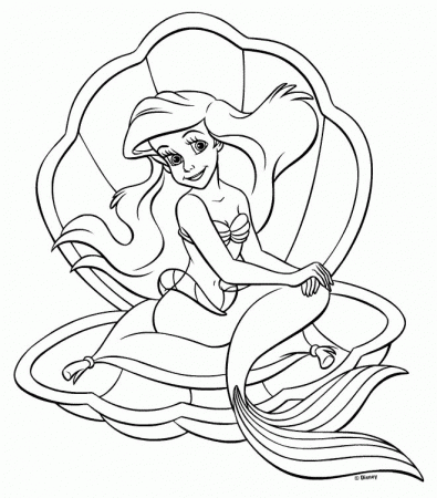 Coloring Pages Ariel Printable Free Princess Disney Cute Baby To ...