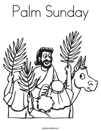 Palm Sunday Coloring Page - Twisty Noodle